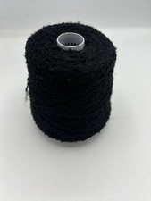 500 Gram Cone Of Luxury Mohair Loop DK Knitting Yarn. Jet Black.