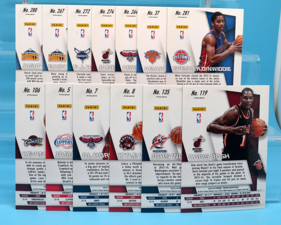 Lote de (50) RC 2014-15 Panini Prizm rojo, blanco y azul Prizm Foto 2 de 4
