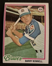 1978 Topps Barry Bonnell Baseball Rookie Card (RC) #242 Braves 3B-OF VG O/C. rookie card picture