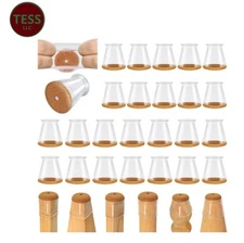 24 Pcs Chair Leg Floor Protectors for Hardwood Floors Silicone Covers to Protect