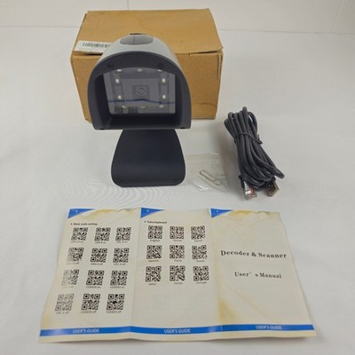 2D Barcode/QR Code Scanner MJ-9208 USB Desktop Reader w/ Stand + Program Codes