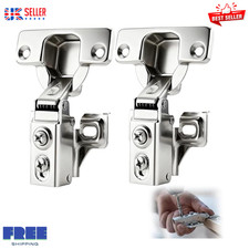 2Pcs 180 Degree Kitchen Cabinet Soft Close Hinges Cupboard Door Hinge Repair Kit