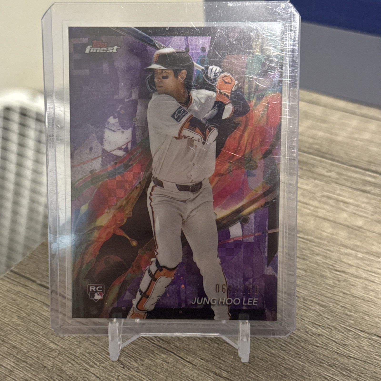 2024 Topps Finest - Common Jung-Hoo Lee #44 Purple Checkerboard Refractor /150