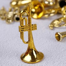 Mini Plastic Musical Instrument Gold Christmas Tree Hanging Xmas Decor I4UK