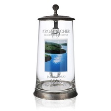 Krombacher Bierglas Jahreskrug 1996 Glas Gläser Seidel Zinndeckel 0,9l Krug