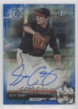 2017 Bowman Draft Chrome Pick Blue Wave Refractor 107/150 Seth Corry Auto 0b0