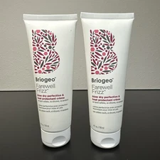 2x Briogeo Farewell Frizz Blow Dry Perfection & Heat Protectant Creme 4oz SEALED