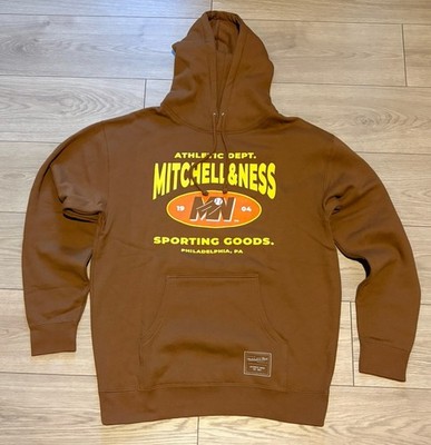 Mitchell & Ness Men's Brown Athletic Dept. Pullover Hoodie, Size Large