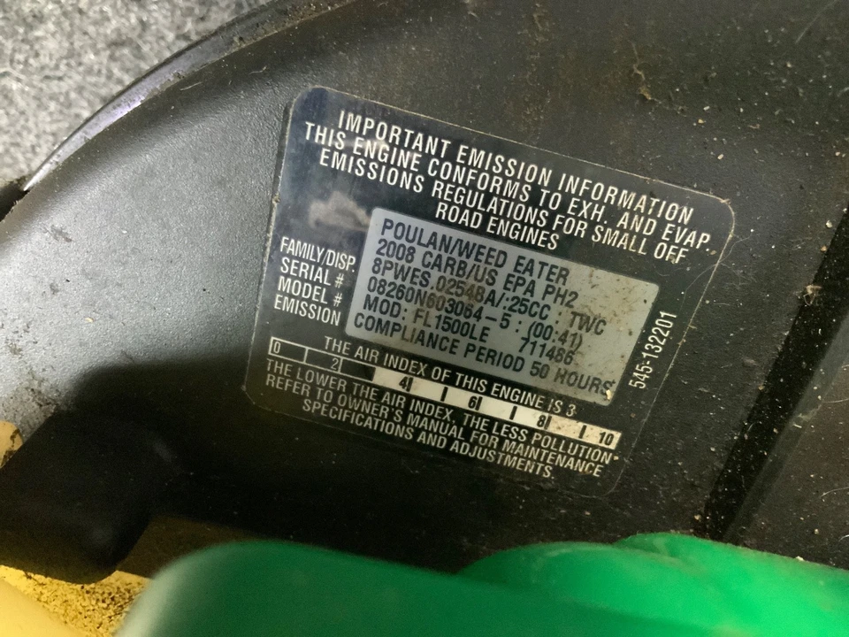 SOPLADOR DE GAS WEED EATER FEATHERLITE FL1500LE 23CC 150 MPH MÁS LIGERO DEL MUNDO Foto 3 de 4