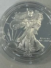 2005-W Stunning Mirror US Mint Proof $1 American Silver Eagle Box, OGP & COA