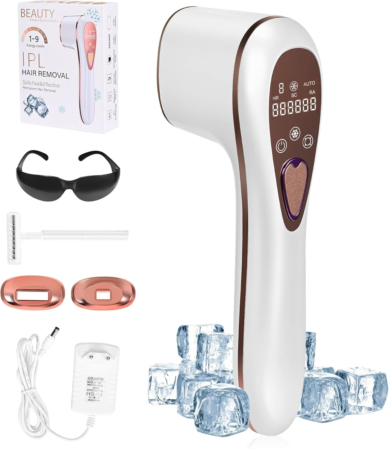 Addio Peli! Epilatore Luce Pulsata con Ghiaccio 3 in 1 999k Flash