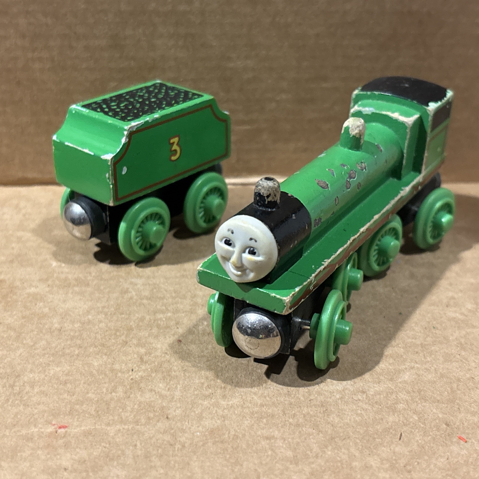 Henry & Tender Thomas & Friends Wooden Railway Train Tank Engine Vintage 1996