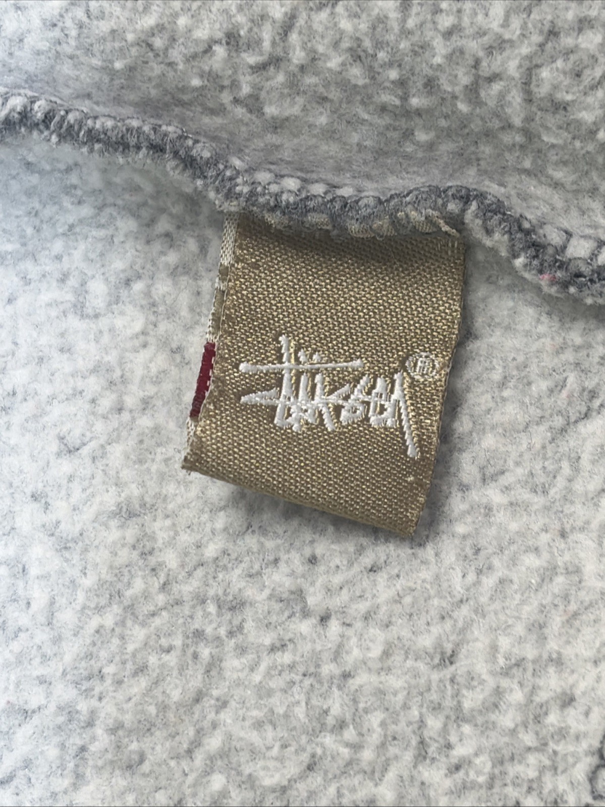 Stussy Gray Full Zip Hoodie Logos Front And Back Size Extra Small thumbnail 7