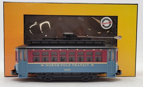 MTH 30-5218 O North Pole RailKing Bump-N-Go Trolley with LED Lights #1225 LN/Box | Zustand: Used