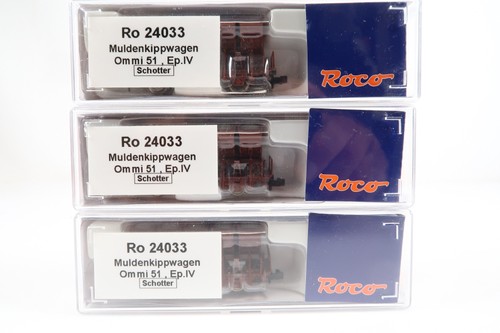 Roco 24033 N Muldenkippwagen Ommi 51 DB Ep. IV 3 Stück in OVP | Condition: Gebraucht