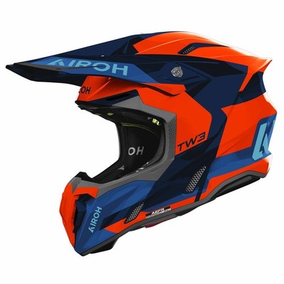 AIROH Twist 3 Fancy orange blau Crosshelm ECE 22.06 M 57/58