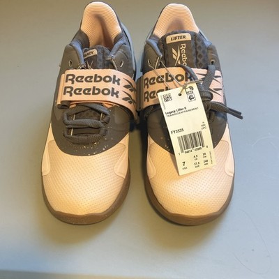 Reebok Legacy Lifter II Aura Orange Boulder Grey Training Shoes FY3535 Lace Up