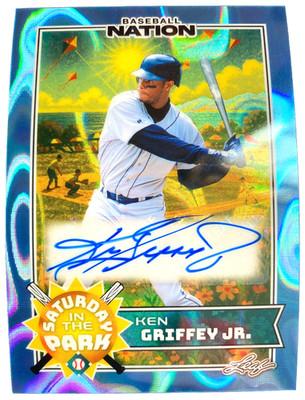 2025 Leaf Baseball Nation Platinum Blue Lava #KGJ Ken Griffey Jr