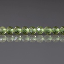 4mm Peridot Beads Faceted Round Natural Gemstone 15" Strand DIY Jewelry