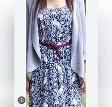 Old Navy Women Dress Size Small White Blue Pink Floral