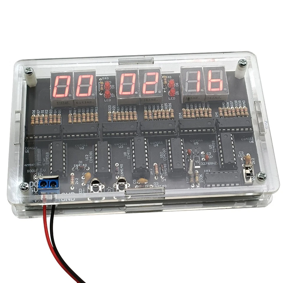 Digital Circuit Clock DIY Electronic Kit Electronic Clock Teaching Kit With Case - Image 2 of 4