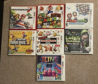 Lot of 7 3DS Games With Original Cases And Manuals