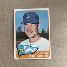 1965 Topps Baseball Derrell Griffith Los Angeles Dodgers Card #112