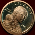 Uncirculated Proof 2007-S Clad Sacagawea Dollar — photo 1
