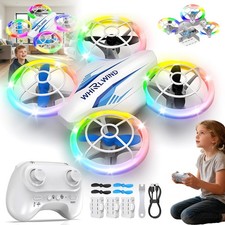 Drohne für Kinder Hubschrauber Helikopter Weiß 360°-Flip RC Hubschrauber Leicht