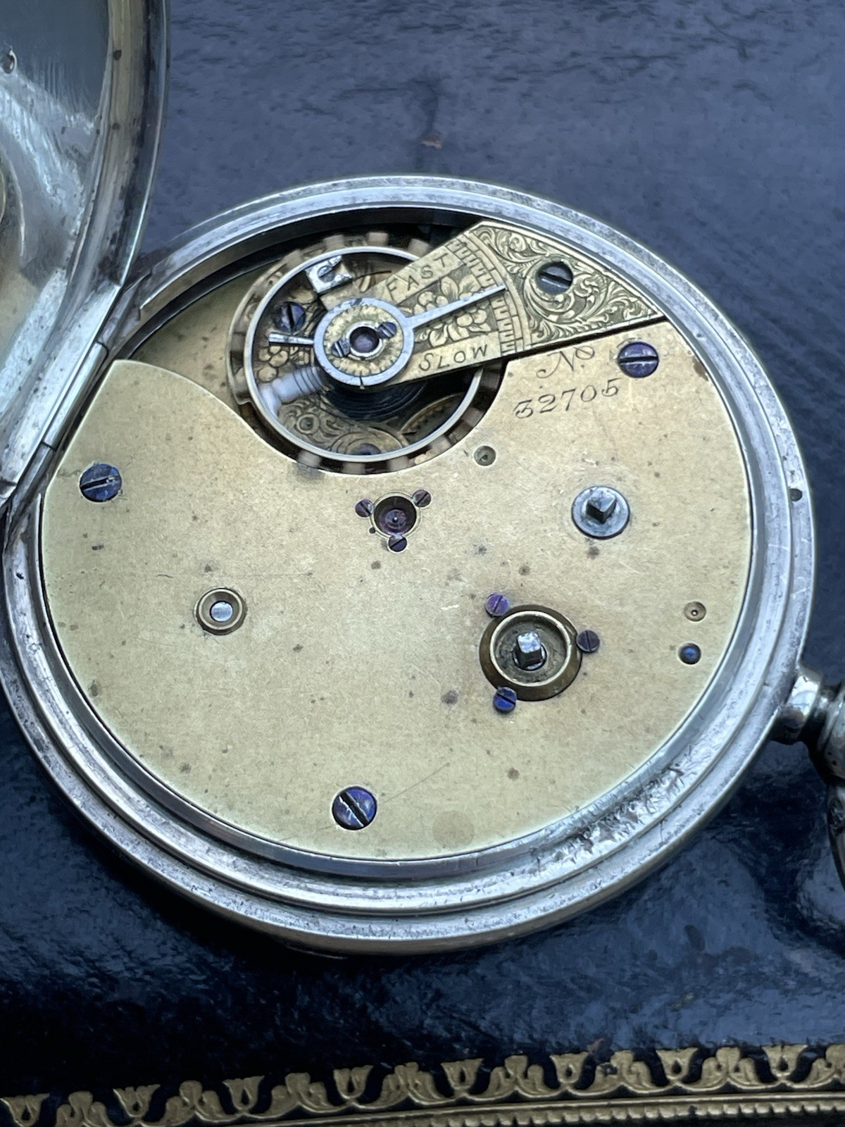 Antique Solid Silver Fusee Stop Seconds Pocket Wa… - image 5