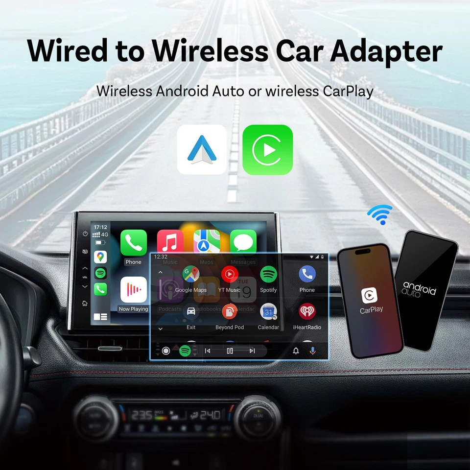 Ottocast Original carplay wired to wireless Android auto dual channel U disk - Image 2 of 4