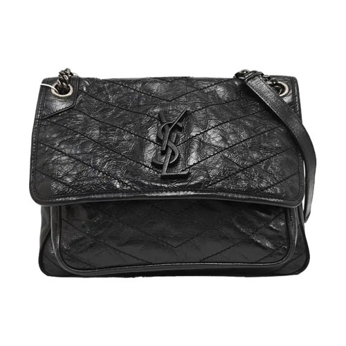 Yves Saint Laurent NIKI Shoulder bags Leather Black Free Shipping | Duties Paid
