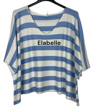 Spring /Summer Ladies Soft Stripe Design Italian Boxy Knitted Jumper Top