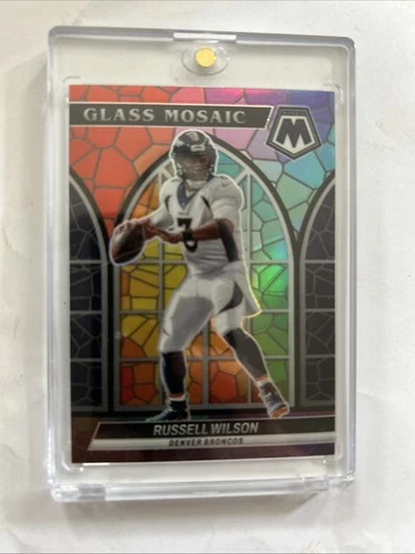 2022 Mosaic NFL Football Russell Wilson Glass Mosaic #GM-8 Case Hit SSP
