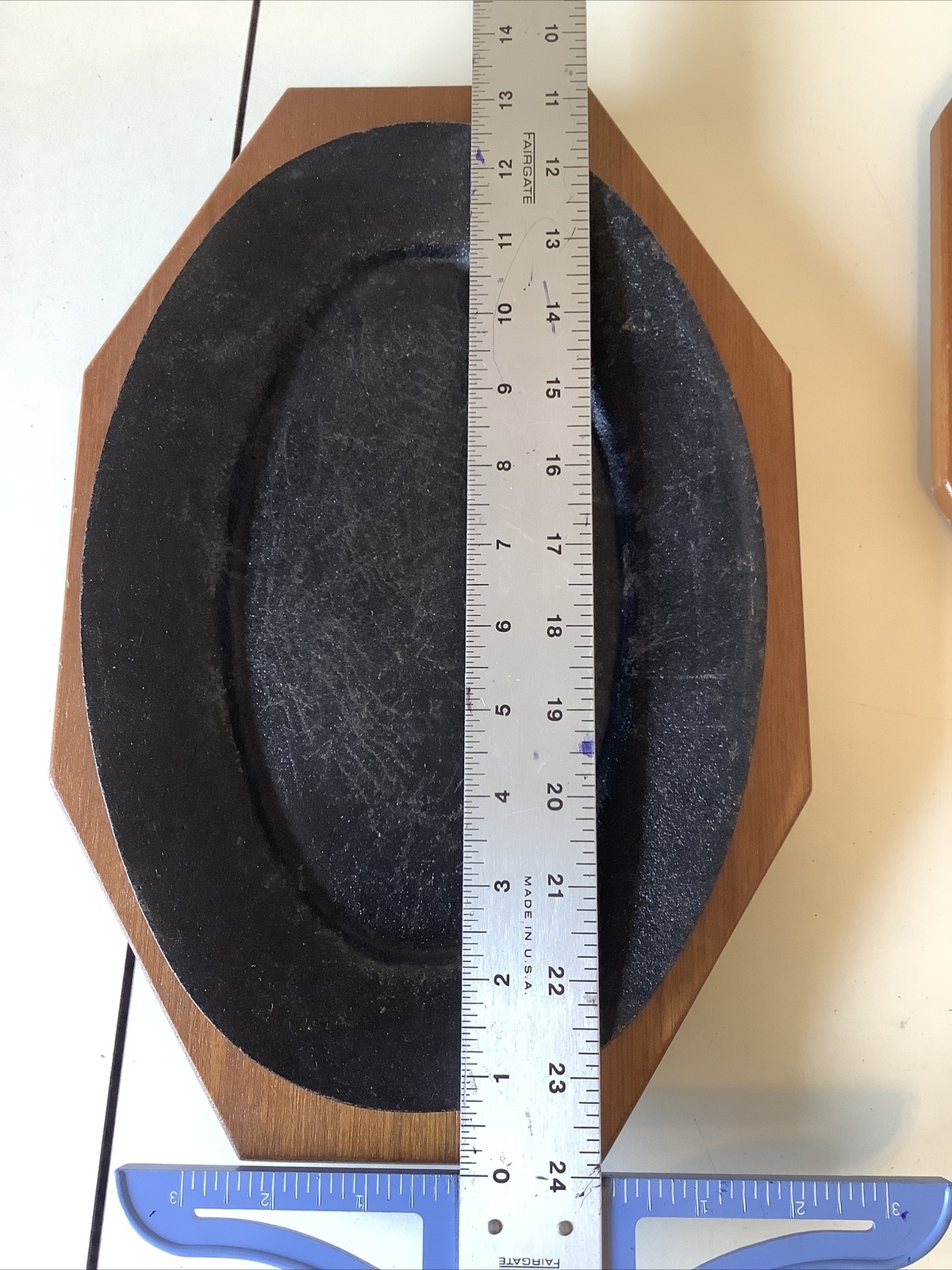 4 Restaurant Sizzling Fajita Serving Skillets Cast Iron With Wood Base eBay