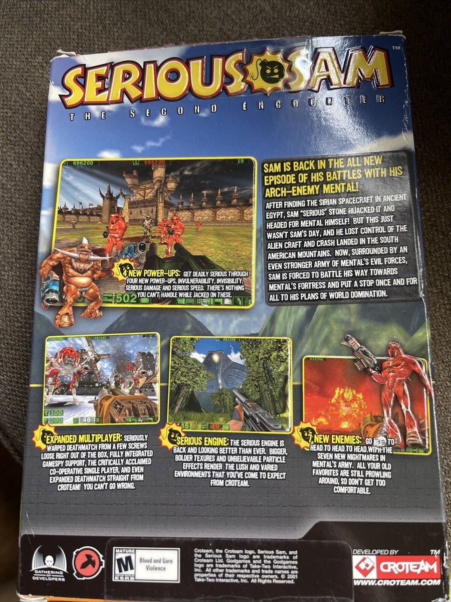 Vintage Serious Sam -The Second Encounter Small Box for PC | eBay
