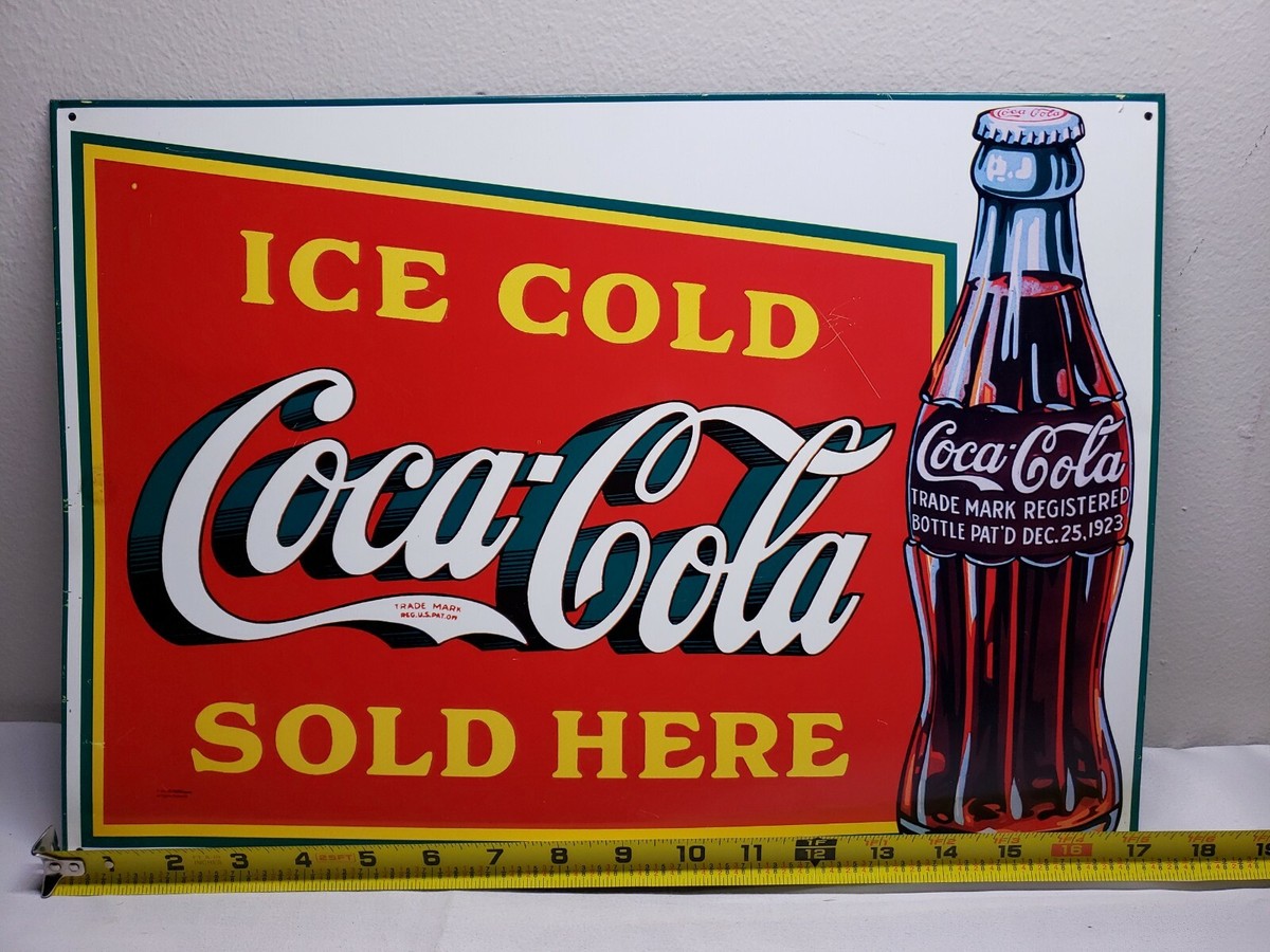Coca-Cola 1989年製 ヴィンテージ メタルサイン VINTAGE RARE 1989 COCA-COLA 