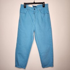 New Levi's Made And Crafted Barrel Crop Relaxed High Rise Blue Jeans  Women 29