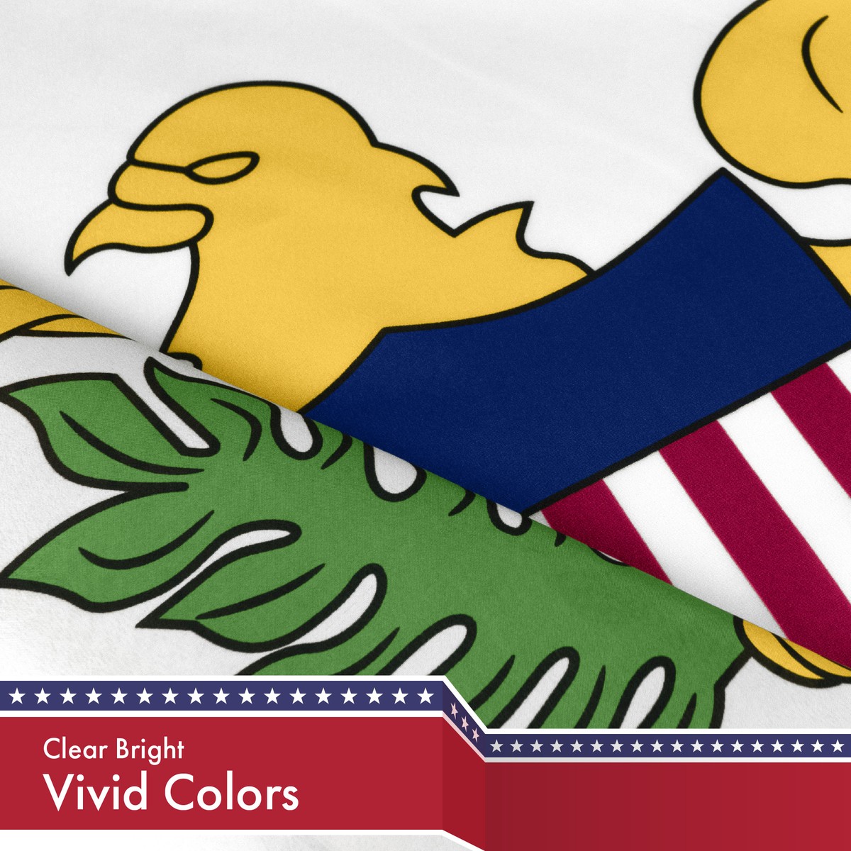 2-Pack 3x5 Foot Flags: USA American Flag & US Virgin Islands Flag - 100% Polyester