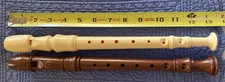Lot of 2 Vintage Recorders~Brown Renaissance 2~Cream Antonelli Made in Italy