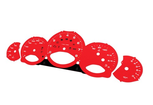 For Porsche Carrera 911, 997 Red - Speedometer gauges from MPH to km/h Gauges - Picture 6 of 6