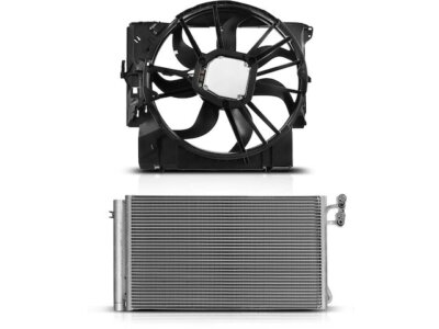 A/C Condenser and Cooling Fan Kit For 2008-2013 BMW 135i 3.0L 6 Cyl