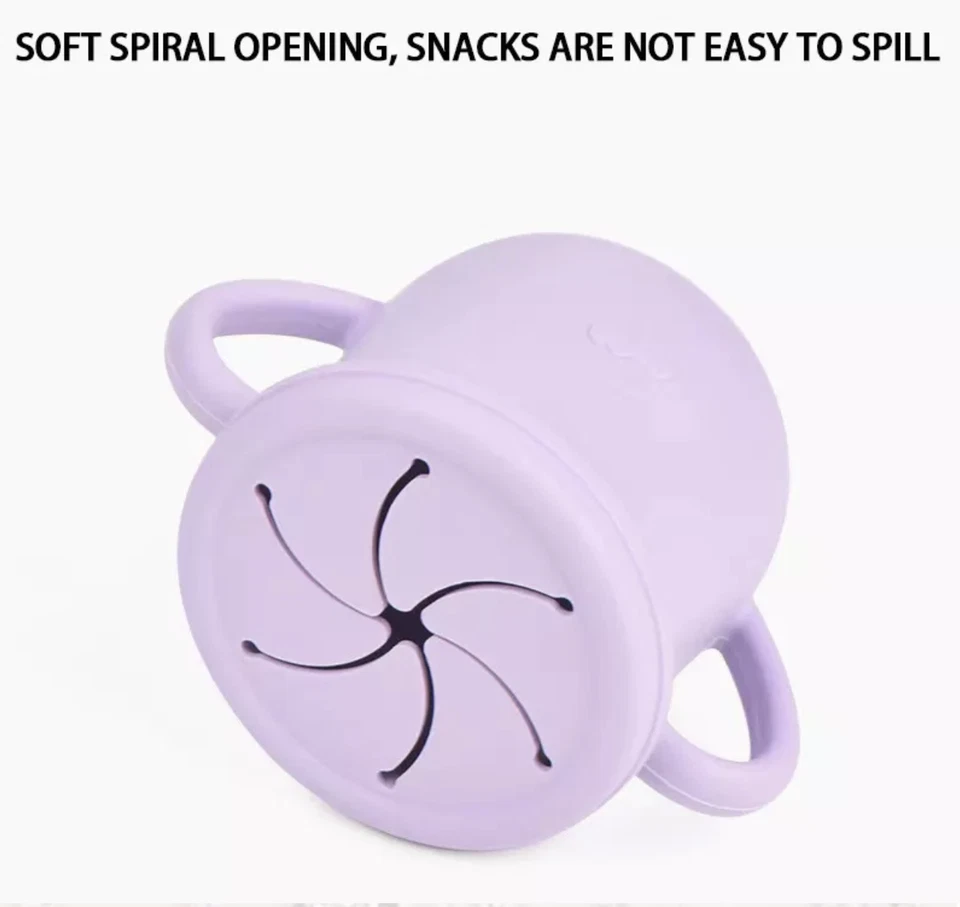 Taza para beber bebé taza de entrenamiento sin derrames grado taza para bocadillos bebé silicona taza para niños Foto 2 de 4