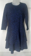 MICHAEL KORS Blue 3/4 Sleeve Midi Party Sheath Dress Petites Size PM Warm
