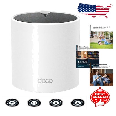 Dual-Band Mesh Wi-Fi System Deco X15   Covers 2,100 sqft & Eliminates Dead Zones