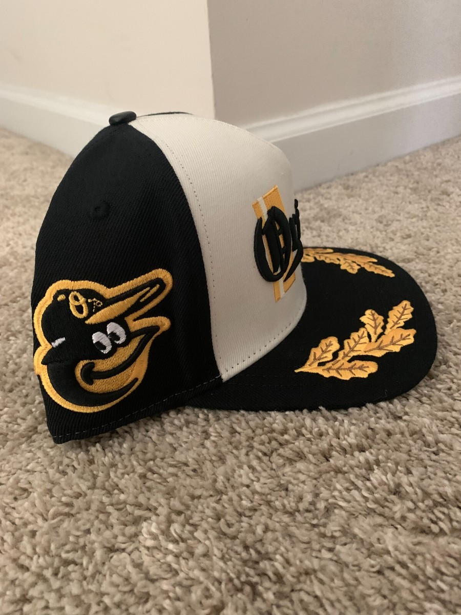 Baltimore Orioles Pro Standard Ivory Black Gold Navy Scrambled
