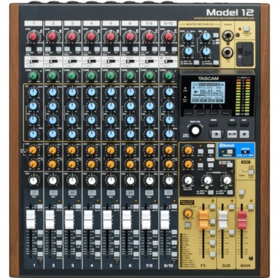 TASCAM MODEL 12 All-in-One Mixing Studio Interface Recorder with USB Bluetooth