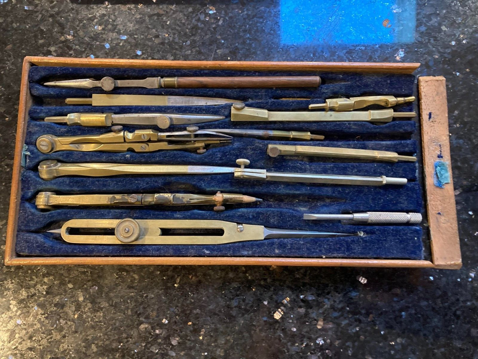 Antique US 1900's Compas Superieurs Brevetes S.G.D.G. Drafting Set