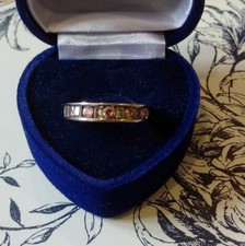 Vintage Silver Diamonique Ring size L to L 1/2