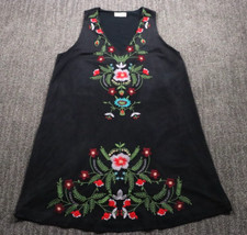 Altar'd State Women's Tunic Dress mindi Floral Embroidery Small Hippie Boho